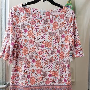 NWT Charter Club Multicolored Blouse XL $55